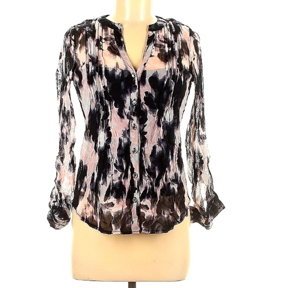 INC International Concepts Long Sleeve Blouse button down 2 piece Medium - Picture 1 of 5